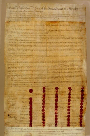 Photo of the Treaty of Canandaigua