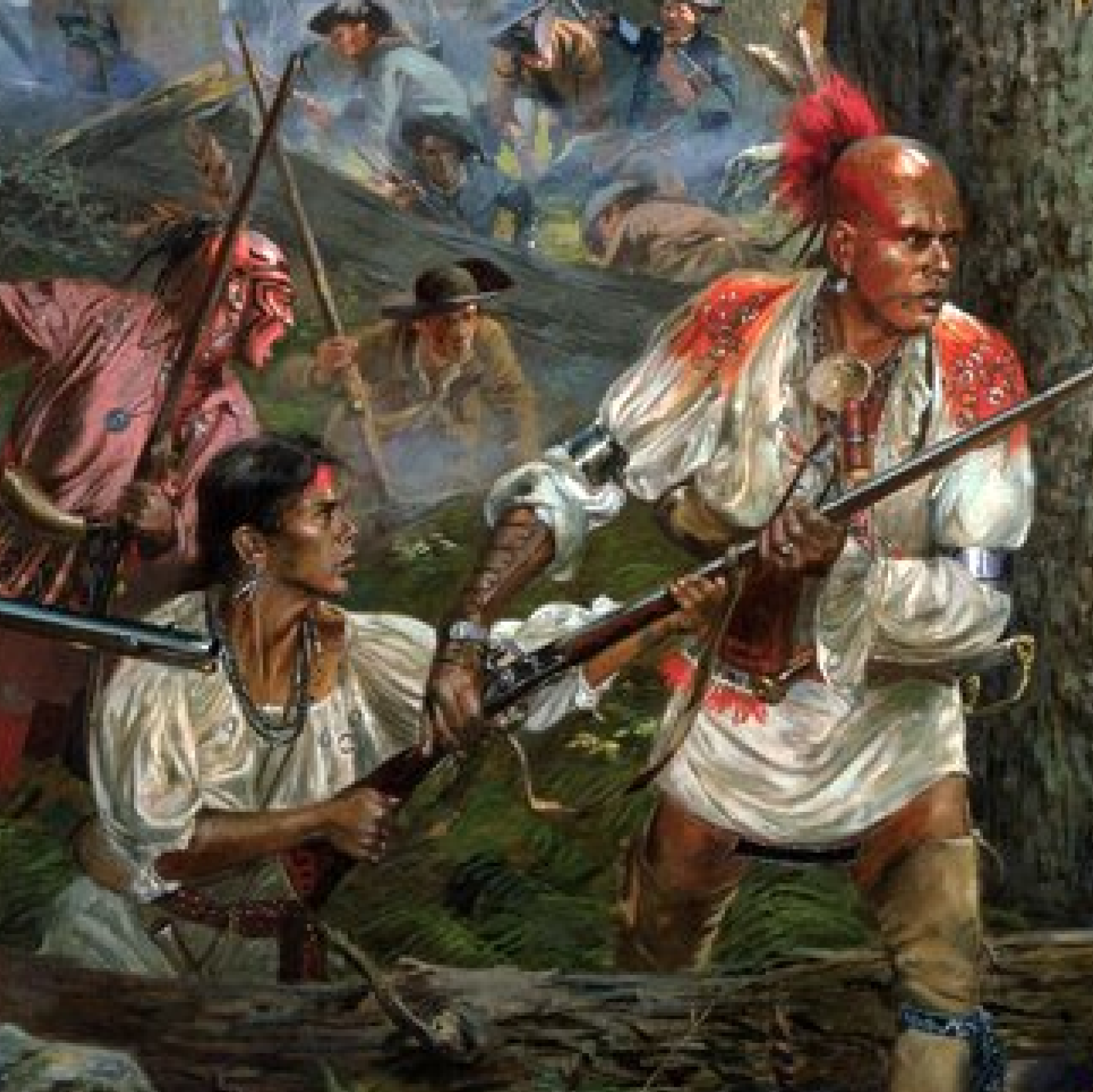 Detail of The Battle of Oriskany painting